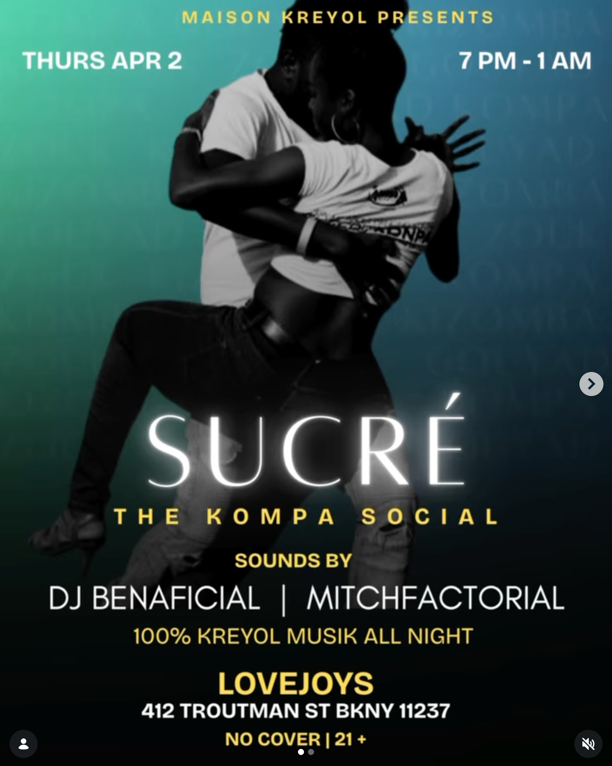 Sucré — The Kompa Social flyer