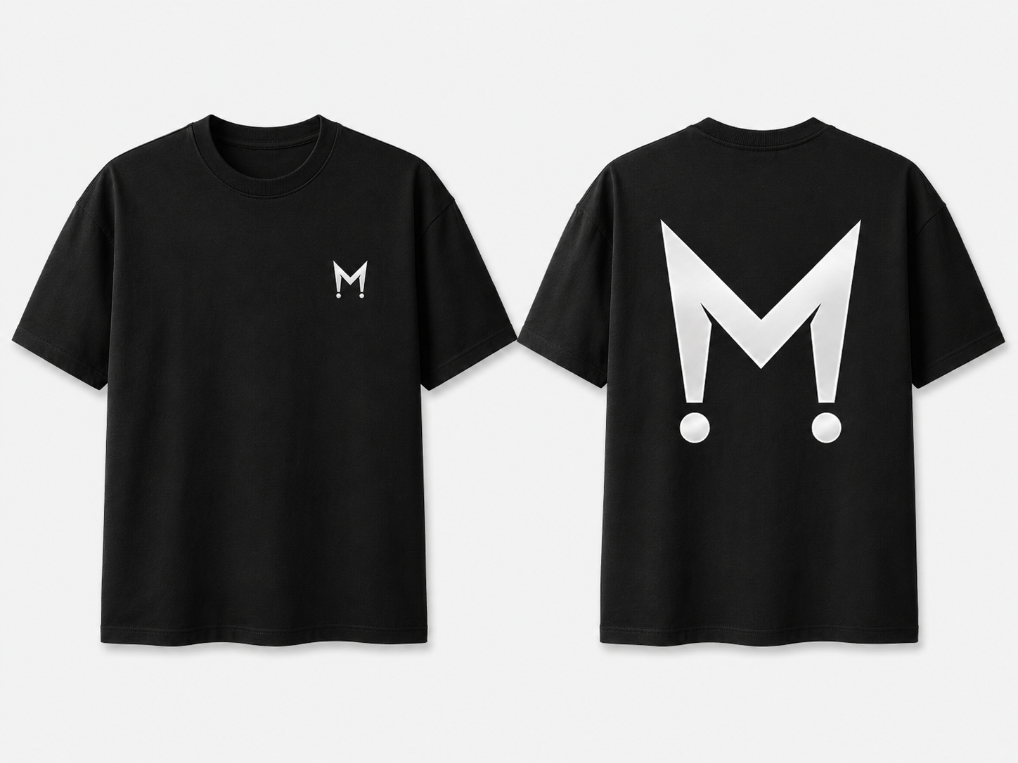 M!F Black Tee product mockup